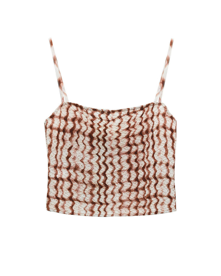 dorothee schumacher checked statement top brown and rose