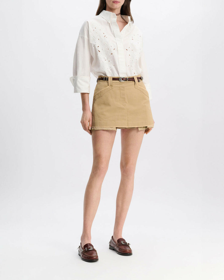 dorothee schumacher perfect match skort medium beige on figure front