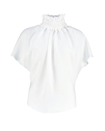 edeline lee circle blouse white detail