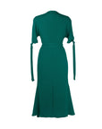 edeline lee pedernal dress malachite green isolated back