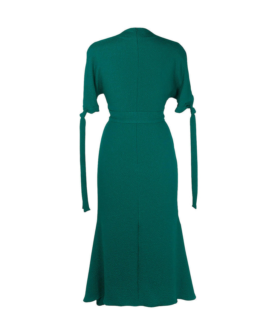 edeline lee pedernal dress malachite green isolated back