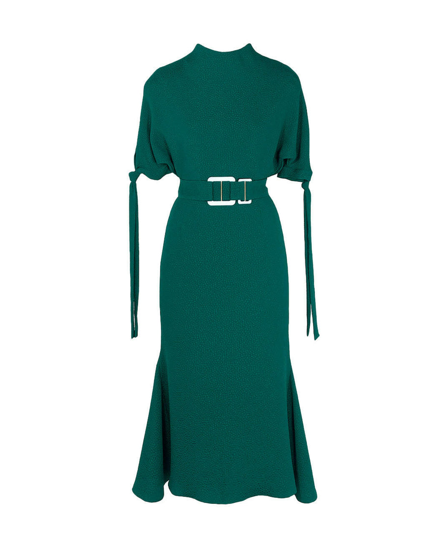 edeline lee pedernal dress malachite green isolated front