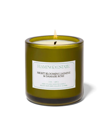 flamingo estate Night Blooming Jasmine & Damask Rose Candle