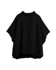 frank and eileen Audrey Funnel Neck Capelet black