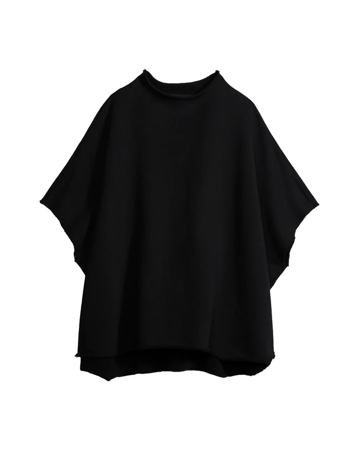 frank and eileen Audrey Funnel Neck Capelet black