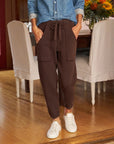 frank and eileen eamon jogger irish chocolate brown on figure front