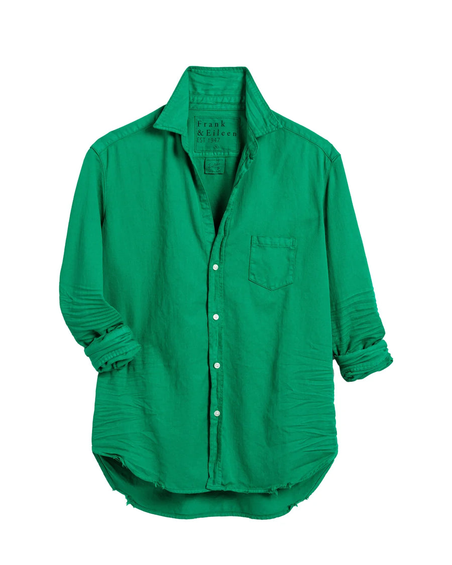 frank and eileen Eileen Button Up Kelly Green
