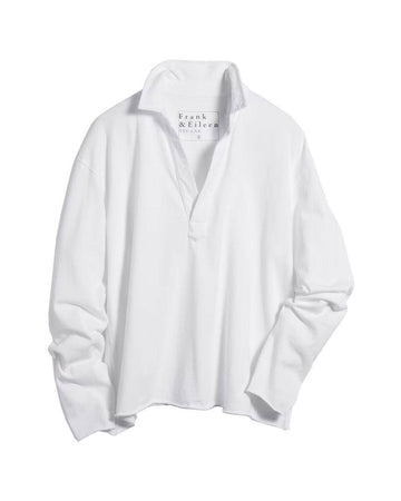 frank and eileen patrick popover henley white top