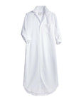 frank and eileen rory maxi shirtdress white tattered denim