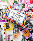 furbish studio Caviar and Cash Needlepoint Pillow