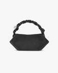 ganni  black satin mini bou bag