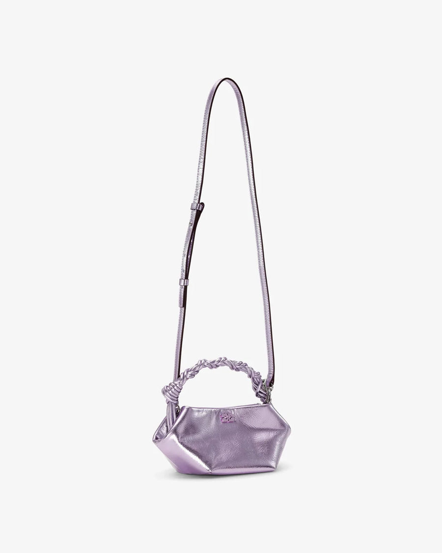 ganni Bou Bag Mini Metallic Pink Lavender