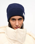 ganni Light Structured Rib Knit Beanie Peacoat navy