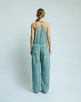 haikure dakota jumpsuit emerald blue back