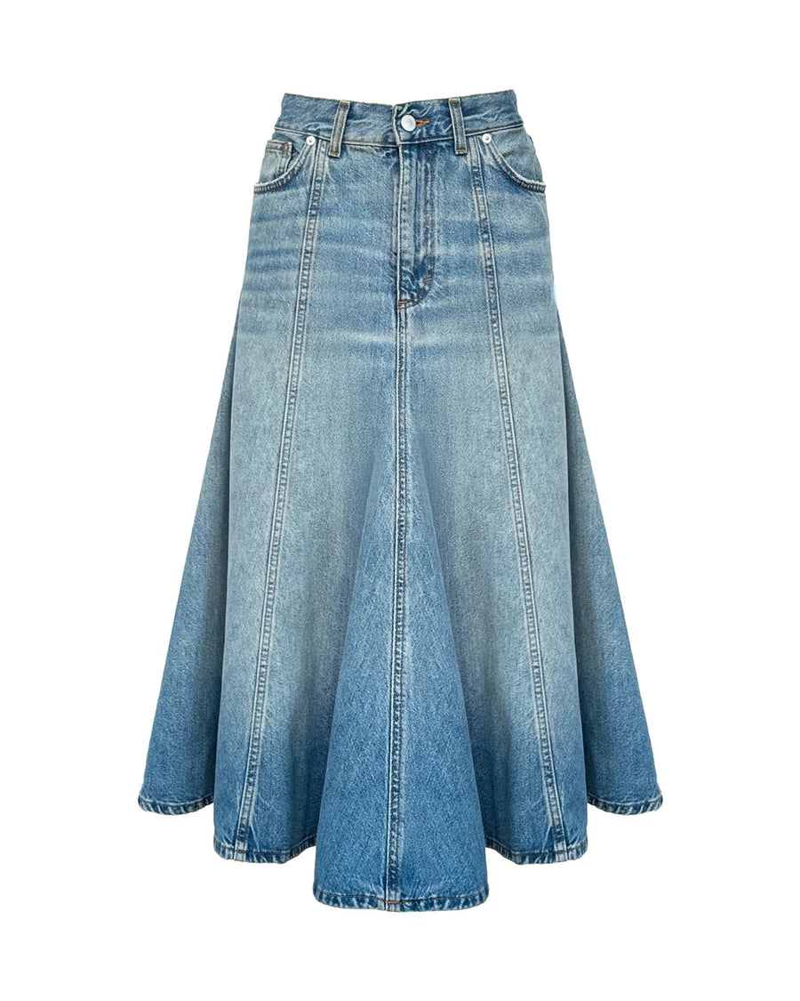 haikure min serenity denim skirt iconic blue