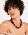 her new tribe Beet and Karat Candy Necklace