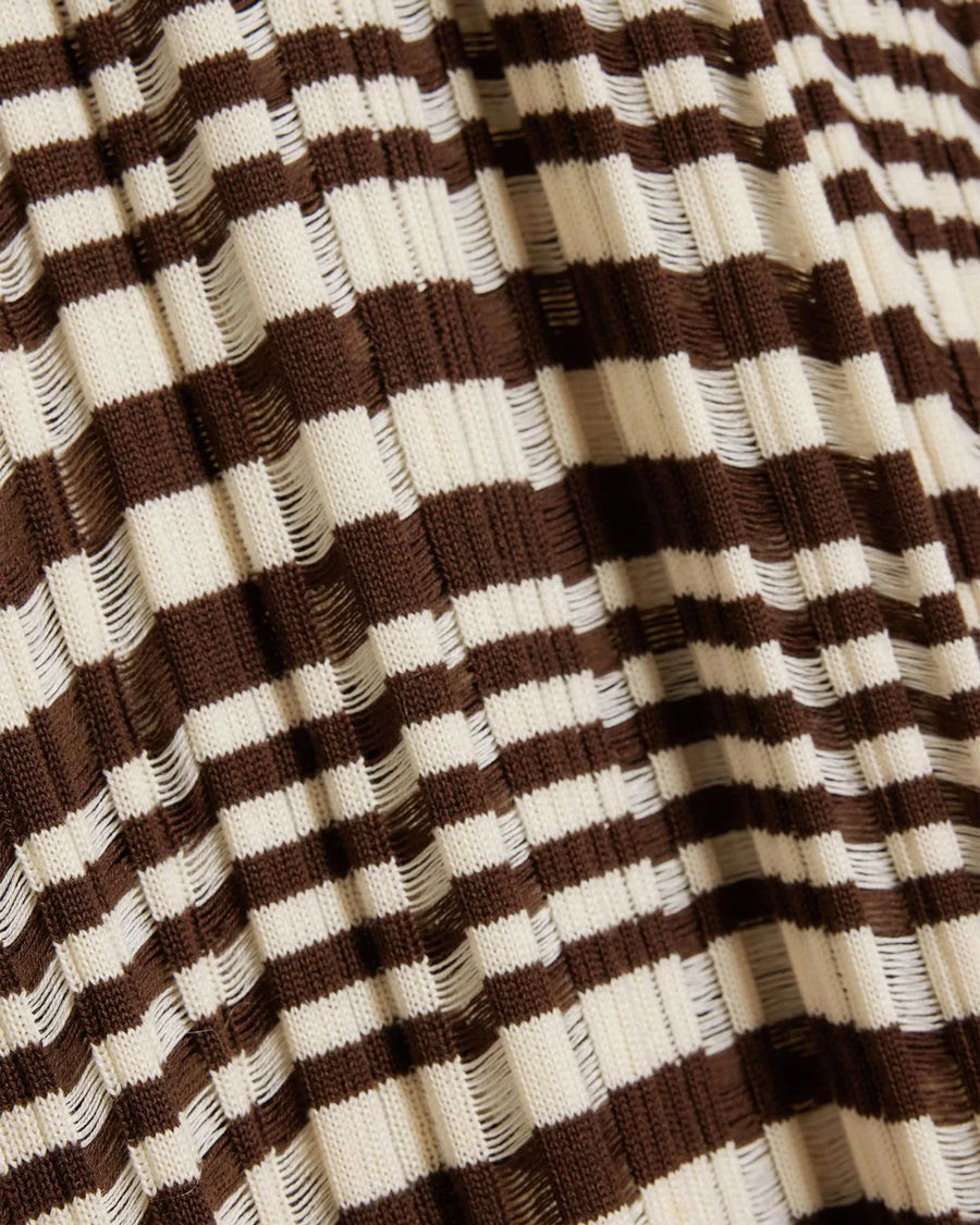 holzweiler rib stripe dress brown mix detail