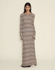 holzweiler rib stripe dress brown mix on figure front