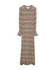 holzweiler rib stripe dress brown mix