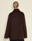 holzweiler Felsa Wool Peacoat dark brown on figure back