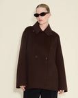 holzweiler Felsa Wool Peacoat dark brown on figure front