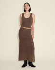 holzweiler Fure Fluffy Skirt dark brown on figure front