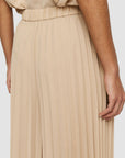 joseph Airy Plisse Anvers Pant sesame tan on figure back detail