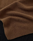 joseph Brushed Cashmere Scarf brown and black detail