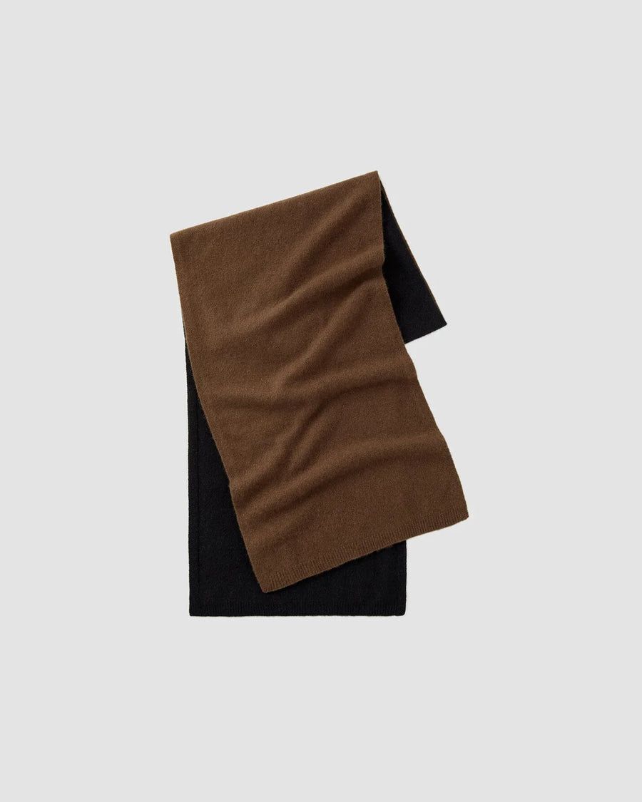 joseph Brushed Cashmere Scarf brown and black 