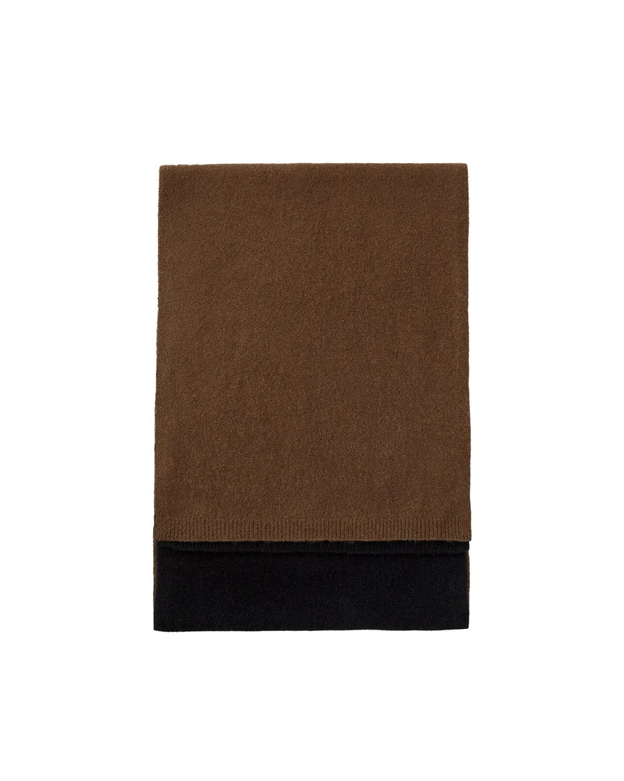 joseph Brushed Cashmere Scarf brown and black