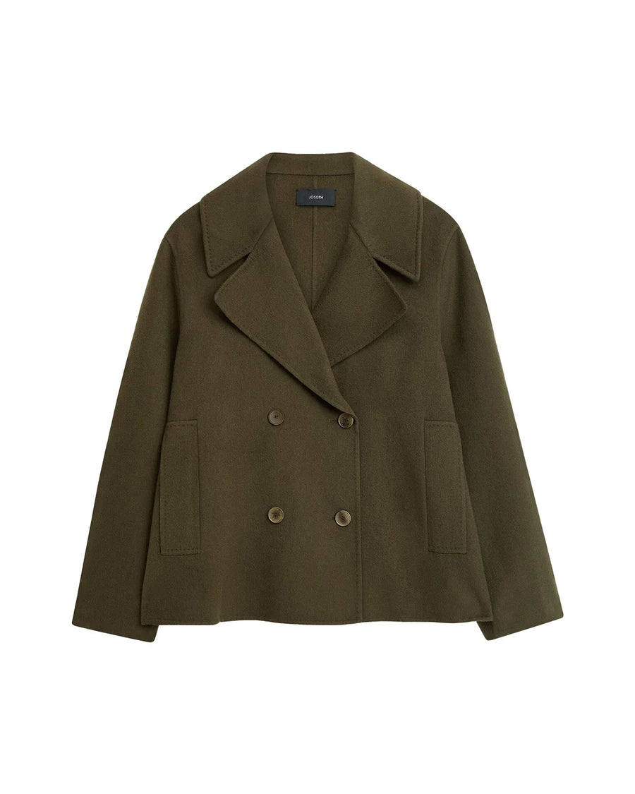 joseph Light Double Face Gilkes Coat avocado green