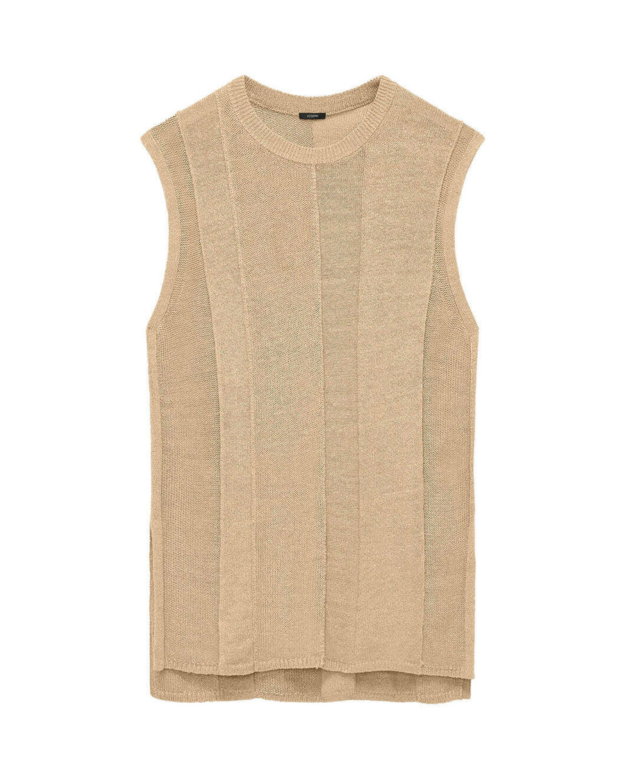 joseph Linen Blend Tank sesame tan