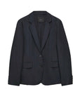 joseph soft cotton silk belmore jacket navy blue