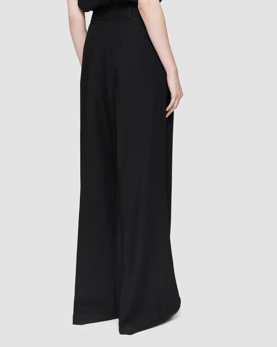 joseph Wool Voile Forest Pant black on figure back