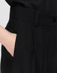 joseph Wool Voile Forest Pant black on figure pocket detail