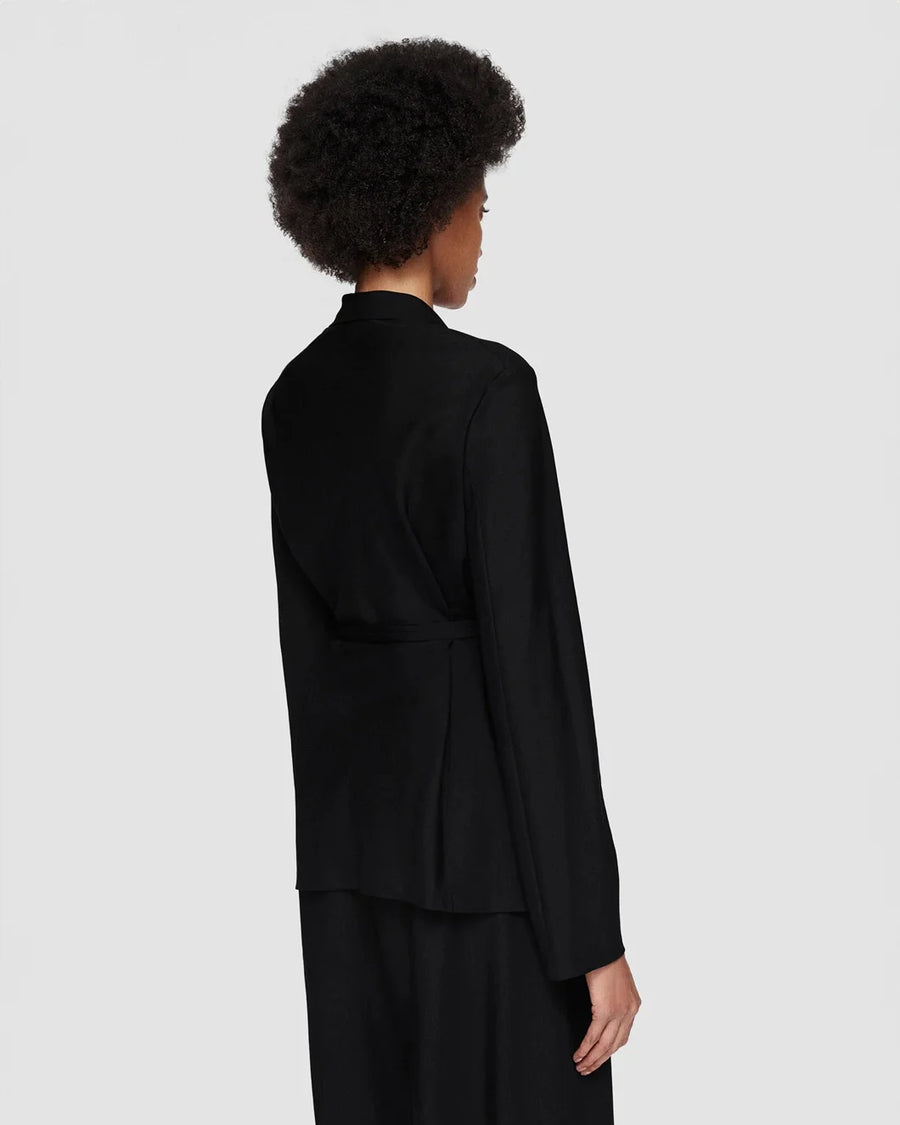 joseph Wool Voile Haxo Jacket black on figure back