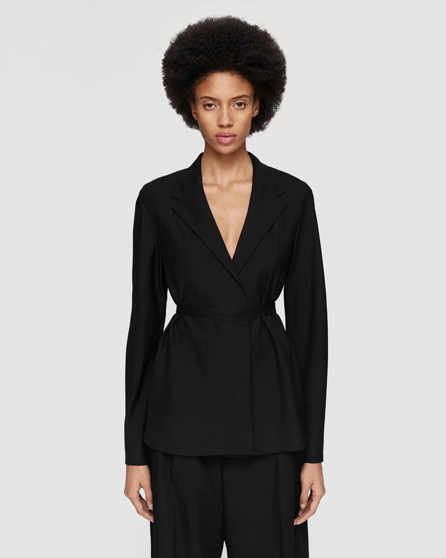 joseph Wool Voile Haxo Jacket black on figure front