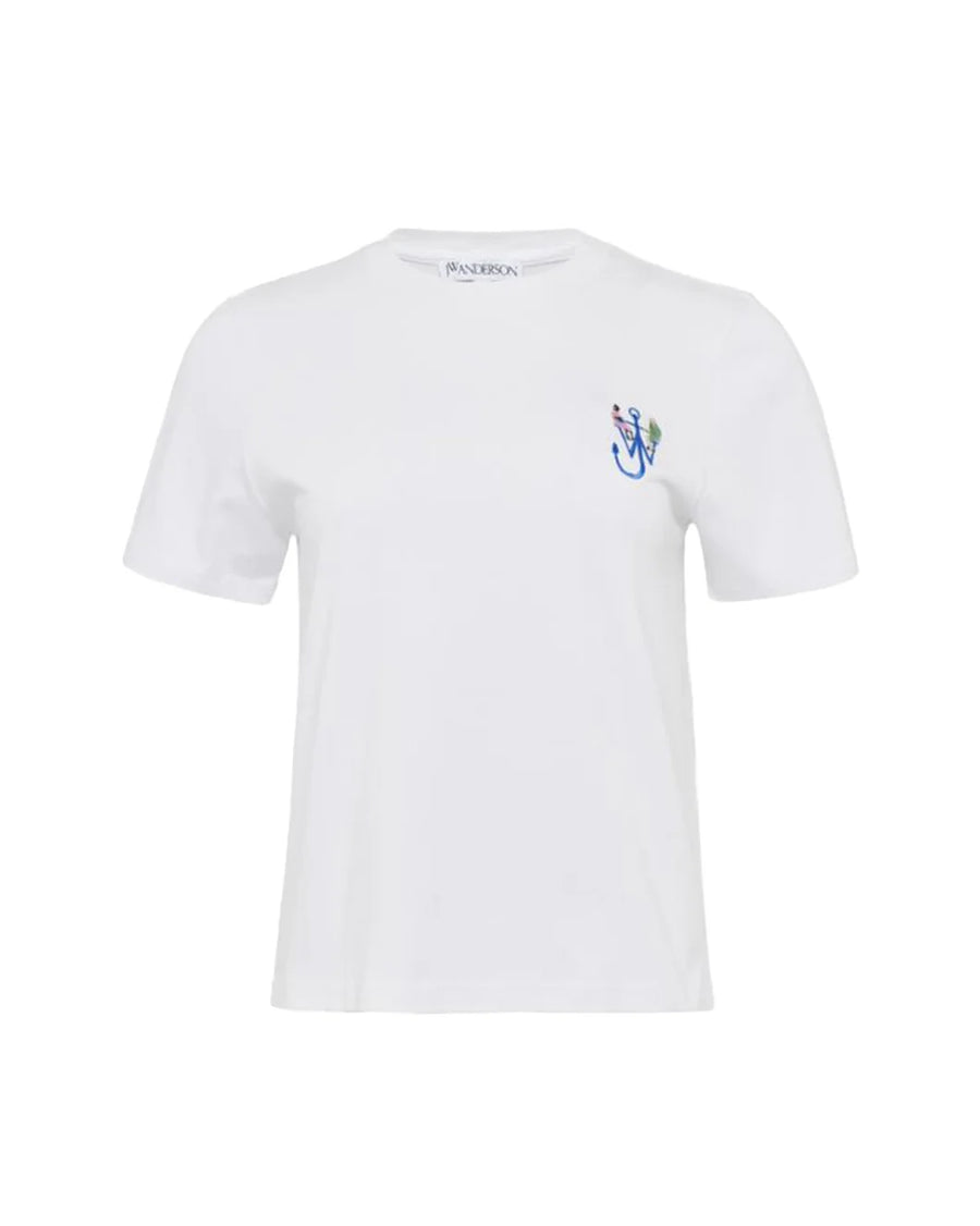 jw anderson Anchor Embroidery Back Print T-Shirt white