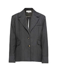 jw anderson open back tailored shirt jacket grey melange