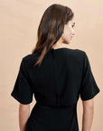 la ligne charly mini dress black on figure back