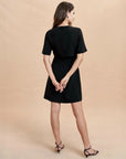 la ligne charly mini dress black on figure back