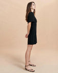 la ligne charly mini dress black on figure side