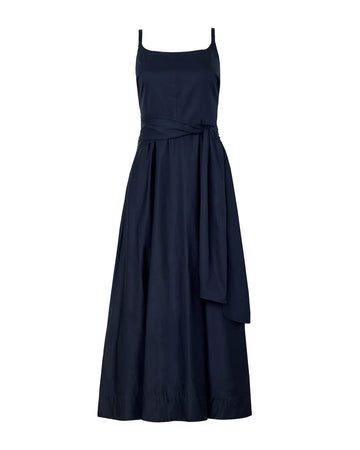 la ligne clementine dress midnight navy blue 