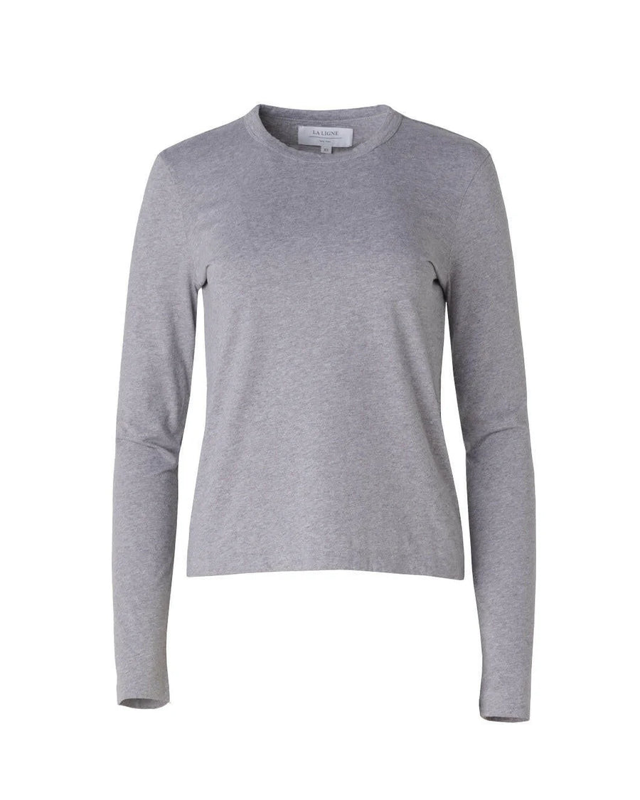 la ligne solid meredith tee gray