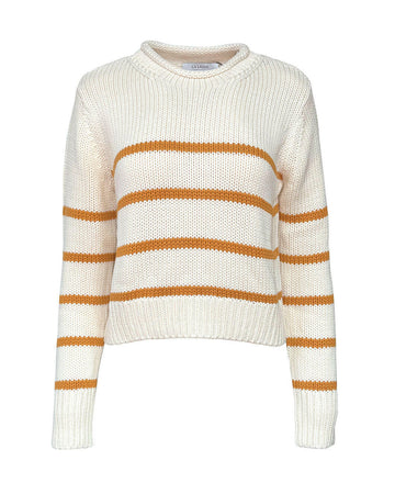 la ligne mini marina sweater in cream and mustard