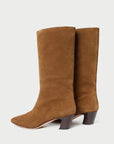 loeffler randall Cleo Kicked Heel Calf Boot cacao brown back