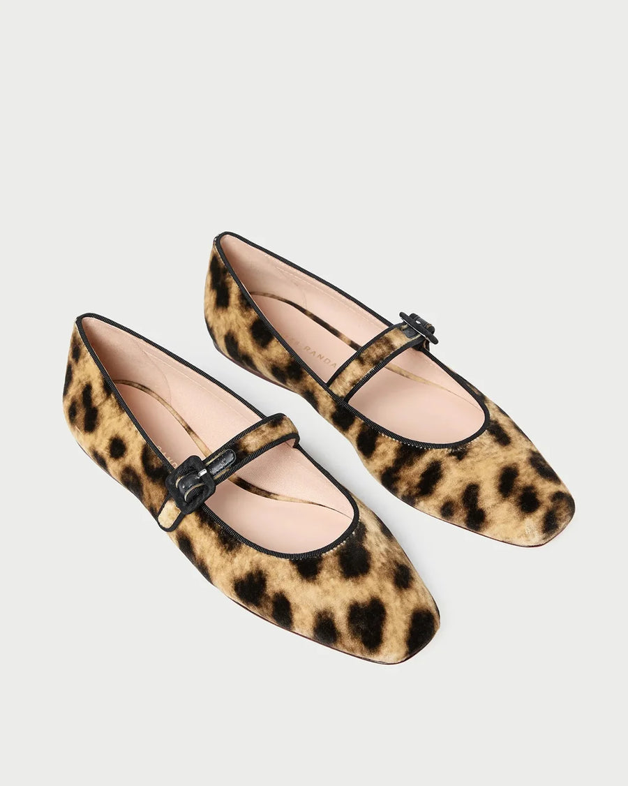 loeffler randall Ginger Mary Jane Flat Leopard