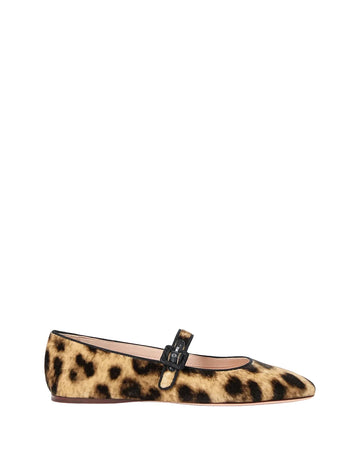 loeffler randall Ginger Mary Jane Flat Leopard