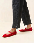 loeffler randall Ginger Mary Jane Flat Red