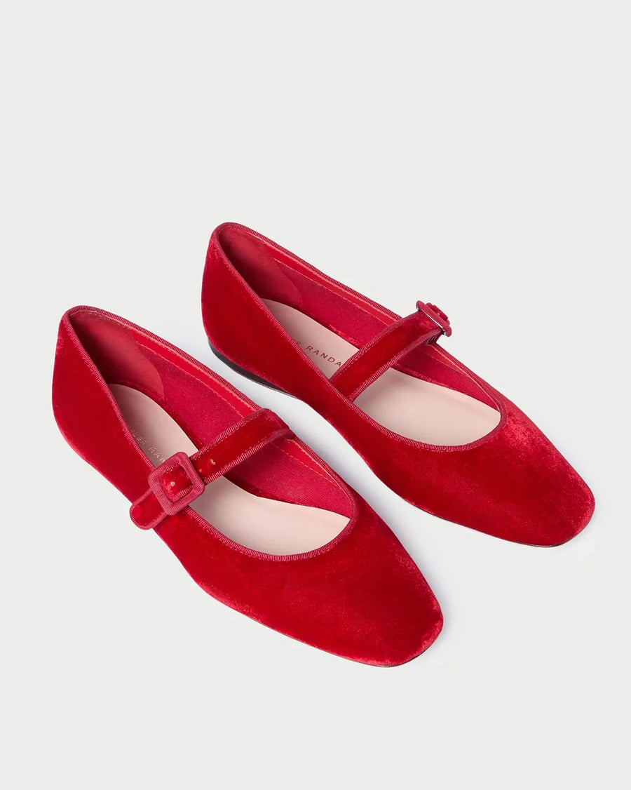 loeffler randall Ginger Mary Jane Flat Red